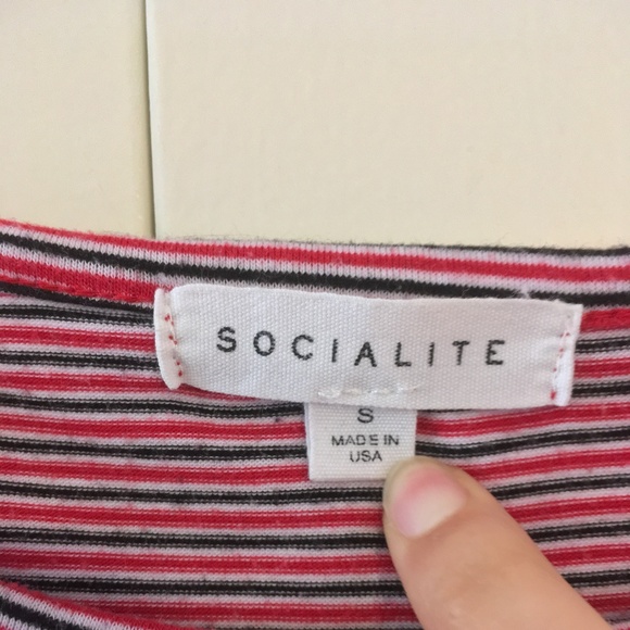 Short striped T-shirt dress - Picture 3 of 4